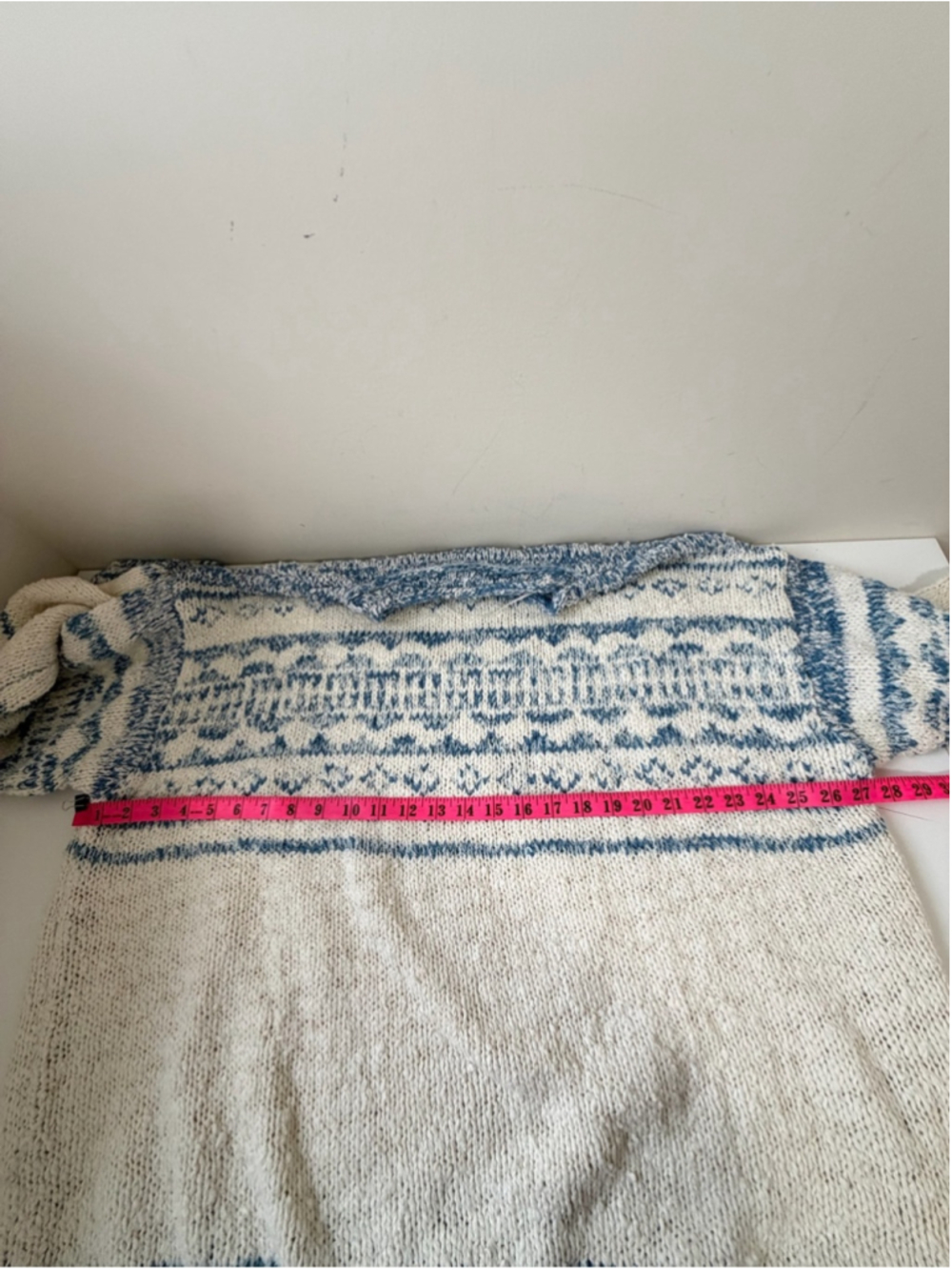 FREE PEOPLE - DANI PATTERN SWEATER IN CLOUD COMBO Size M - Picture 12 of 13